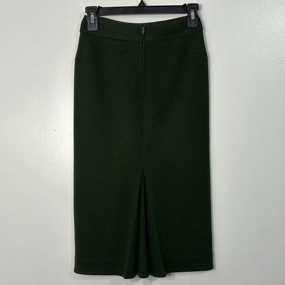 Diane Von Furstenberg Martine Green Midi Pencil Skirt Size 0 - Picture 6 of 12